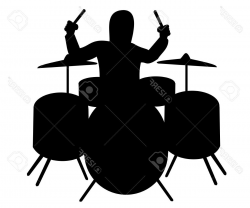 Best Free Drummer Silhouette Clip Art Images » Free Vector ...