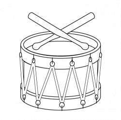 Christmas toy drum coloring page | Drums - Art | Drums art ...