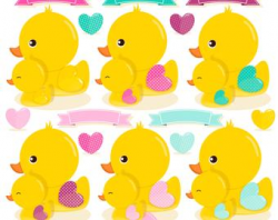 Baby shower clipart Rubber duck clipart Rubber ducky Baby | Etsy