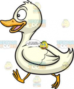 A Happy Running Duck