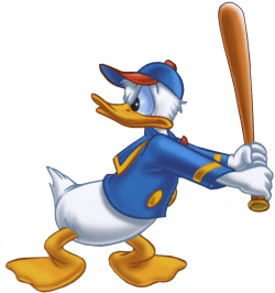 Donald Duck Playing Baseball transparent PNG - StickPNG