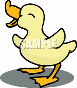 A Happy Duckling - Royalty Free Clipart Picture
