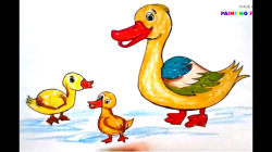 Painting animals for kids | How to draw a duck | How to paint a duck | Art  for kids