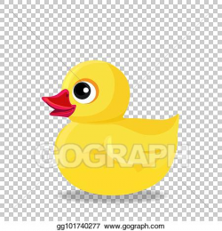 EPS Vector - Rubber or plastic duck toy for bath isolated on ...