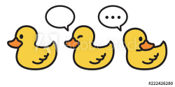 duck vector icon logo cartoon character rubber duck ...