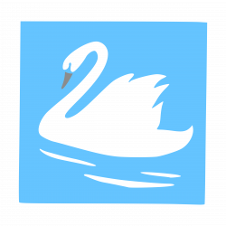 Clipart - swan outlined