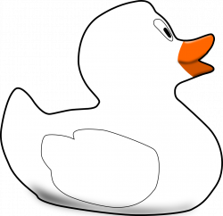 clipartist.net » Clip Art » duck black white line art SVG