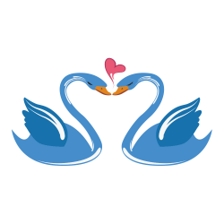 Swan Love Cartoon - mandarin duck 1000*1000 transprent Png Free ...