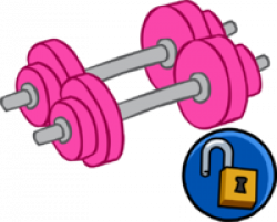 Cartoon Dumbbell Pink - save our oceans