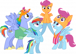 Extended Rainbow Family by FrownFactory on DeviantArt