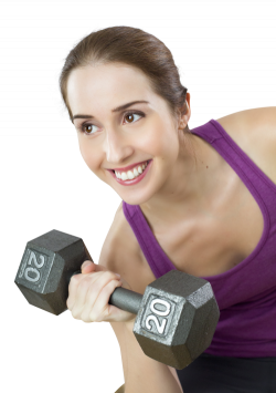 Young Fit Woman Exercises With Dumbbell PNG Image - PngPix