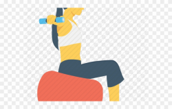 Dumbbells Clipart Girl Workout - Illustration - Png Download ...