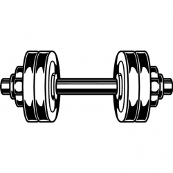 Dumbbell #4 Health Fitness Weightlifting Bodybuilding Workout Gym Lift  Weights Bodybuilder Logo .SVG .PNG Clipart Vector Cut Cutting Cricut