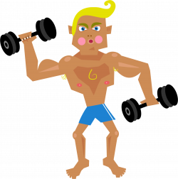 Clipart - Muscle Man