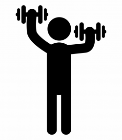Standing Man Silhouette Lifting Dumbbells Comments ...