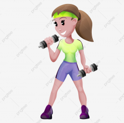Motion Fitness Equipment Fitness Gym, Girl Fitness, Cartoon ...