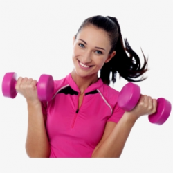 Dumbbell Clipart Female Fitness - Woman Doing Sport Png ...