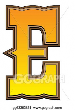 Stock Illustration - Western alphabet letter - e. Clipart ...