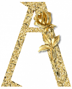 CH.B *✿* Alfabeto floral oro....A | ♥༺♥༺♥ Cute Alphabet 1 ...