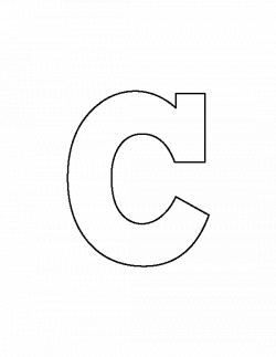 Lowercase letter C pattern. Use the printable outline for crafts ...
