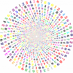 Clipart - Colorful Numbers Vortex