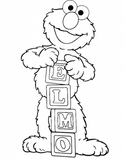 Elmo Is Showing Off His Name Coloring Page - Elmo Coloring Pages ...