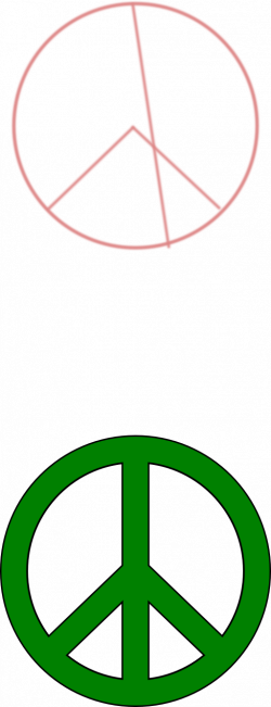 Green Peace Symbol Black Border Clipart | i2Clipart - Royalty Free ...