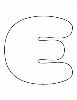 Bubble letter E pattern. Use the printable outline for crafts ...