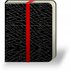 Clipart - black notebook