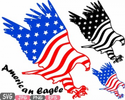 American flag svg Eagle Eagles independence day 4th of July Clipart birds  -472s