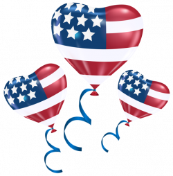 USA Heart Balloons PNG Clip Art Image | HAPPY 4TH OF JULY ...