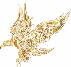 Clipart - Abstract Eagle Gold