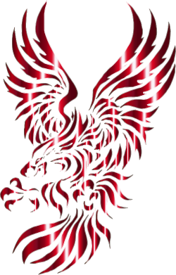 Clipart - Chromatic Tribal Eagle 2 3 No Background