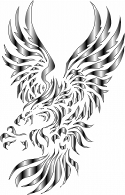 Clipart - Chromatic Tribal Eagle 2 8 No Background