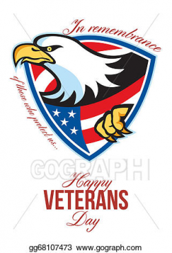 Clipart - Happy veterans day american eagle greeting card ...
