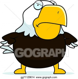 Vector Art - Angry cartoon bald eagle. Clipart Drawing ...