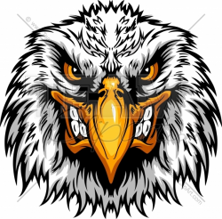 Angry Eagle Head Clipart Mascot Graphic Vector Clipart Logo ...