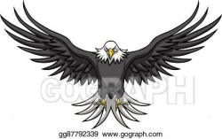 Clip Art Vector - Eagle mascot spread the wings. Stock EPS ...