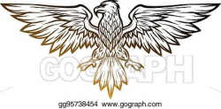 Vector Stock - Eagle mascot spread wings. Clipart ...