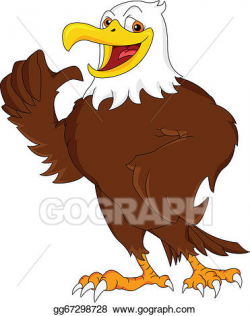 Vector Illustration - Eagle cartoon thumb up. EPS Clipart ...