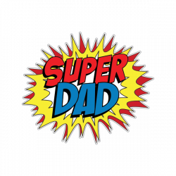 Printed vinyl Super Dad Pop Art Cartoon | Stickers Factory
