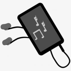 28 Collection Of Ipod With Earphones Clipart - Phone With ...