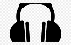 Headphones Clipart Radio Headphone - Headphones Icon Black ...