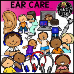 Ear Care Clip Art Set {Educlips Clipart}