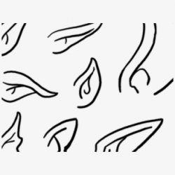 Pointed Ears Clipart Draw Cartoon - Line Art #1990055 - Free ...