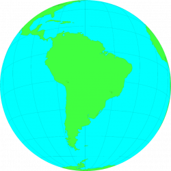 South America Latin America Earth Globe Clip art - South America ...