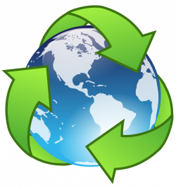 Clipart - crystal earth recycle
