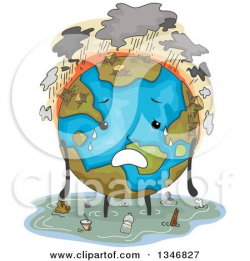 Clipart of a Deforested, Flooded and Polluted Earth ...