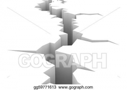 Clipart - Earth ground crack on white. earthquake. Stock ...
