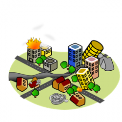 City after earthquake clipart, cliparts of City after ...
